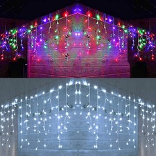 96-960 LED Curtain Icicle Fairy Lights Party Christmas Indoor Outdoor Home Decor