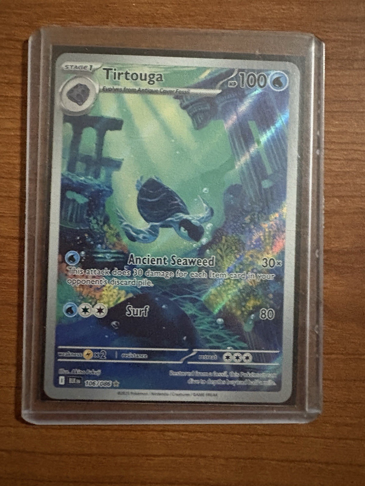 Tirtouga 106/086 IR Illustration Rare Black Bolt Pokemon TCG Mint