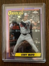 2025 Topps Chrome Purple Border Coby Mayo 35th Anniversary RC Rookie Orioles