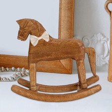 Cheval à Bascule En Bois Décoratif, Style Rustique, pour étagère, Chambre Ou