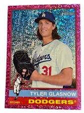 Topps 2025 Heritage Baseball Tyler Glasnow Dodgers Pink Sparkle #465