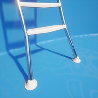 Hochbeckenleiter 1,50 M, 2 X 5 Stufen + Plattform, Edelstahl Leiter Pool Becken