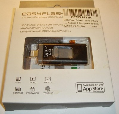 128GB Apple Store Eatop MFi Flash Drive Memory Storage  Stick  iPhone iPad USB