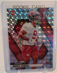 2025 Mosaic Football #376 Emeka Egbuka Silver Mosaic Prizm RC
