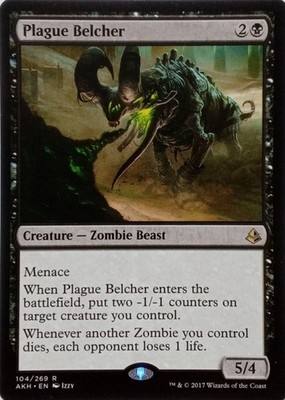 104/269 PLAGUE BELCHER RARE AMONKHET MTG KARTE