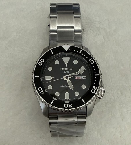 Seiko 5 Sports Men's Black Watch - SRPD55 Automatic Black Dial 42mm