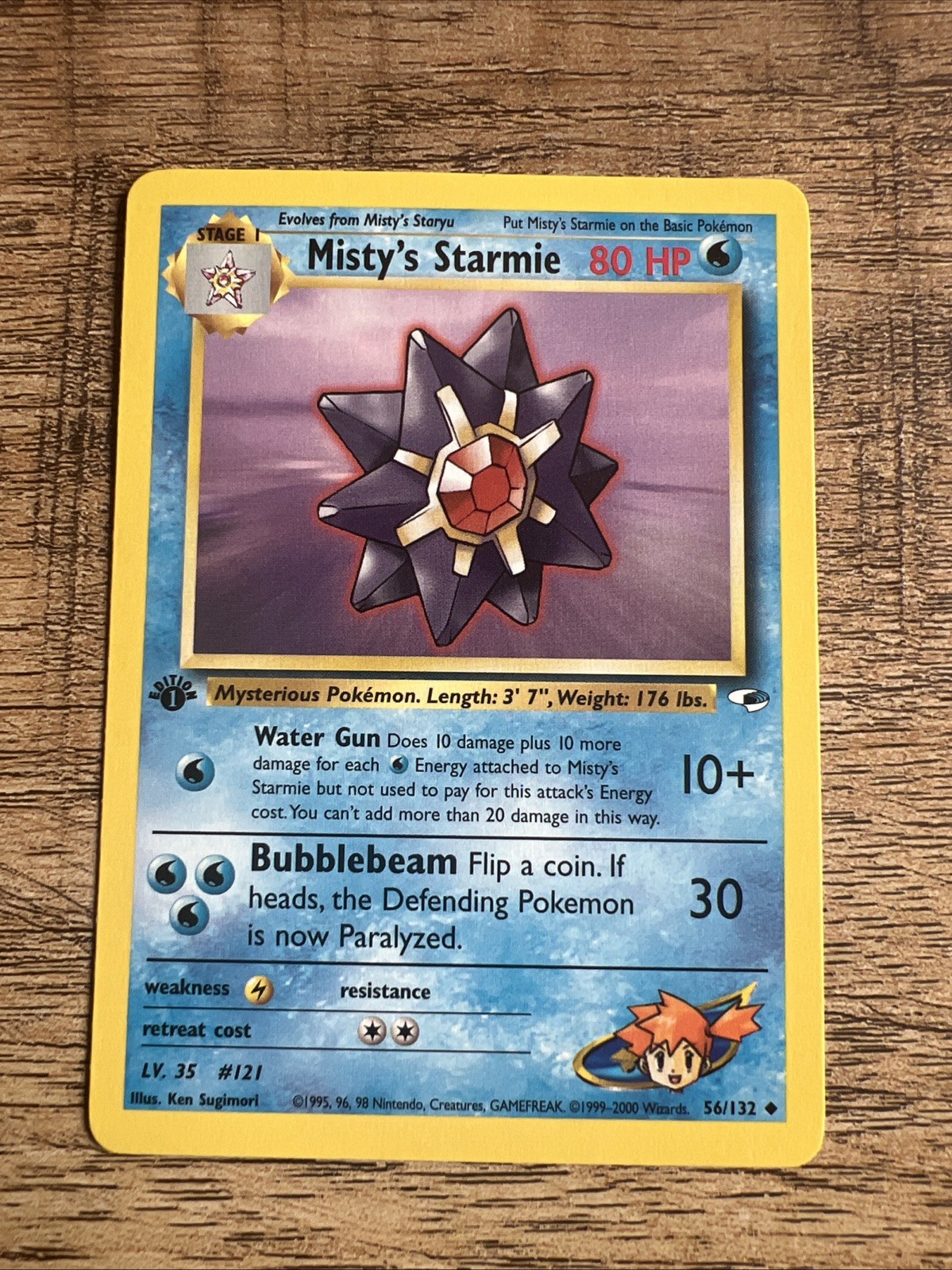 Pokémon TCG Misty’s Starmie 1st Edition Gym Heroes 56/132 NM