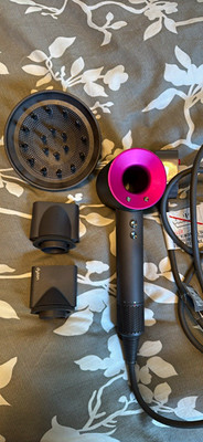 Dyson Supersonic Standard Hair Dryer Gray/Pink with Diffuser
