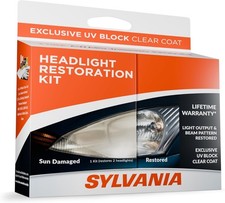 Sylvania Headlight Restoration Kit Renew Clarity Shine Easy 3 Step Process