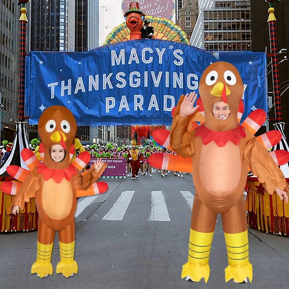 Fantasia inflável para peru adulto fantasia Halloween Turquia Ação de Graças Par... - Imagem 4 de 4