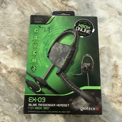 Gioteck EX-03 Black Ear-Hook Headset (for the Xbox 360) New