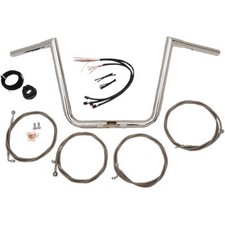 LA Choppers 1-1/4" Ape Hanger Handlebar Kit Chrome 10" Rise Made in USA