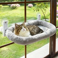 Cordless Foldable Cat Window Perch Hammock Heavy Duty 30lbs Reversible Cover