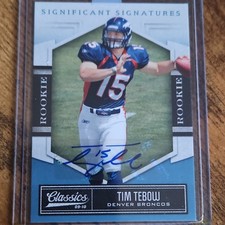 2010 Panini Classics Tim Tebow Auto Rookie /25 #195 Denver Broncos
