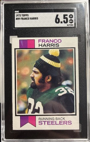 1973 Topps FRANCO HARRIS Rookie Card Graded SGC 6 EX-MT HOF Pittsburgh Steelers