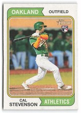 2023 Topps Heritage #176 Cal Stevenson Rookie Oakland Athletics RC