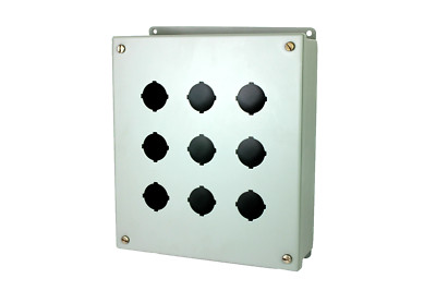 Hammond Manufacturing 1435K Steel 9 Hole Pushbutton Console Enclosure 30.5mm