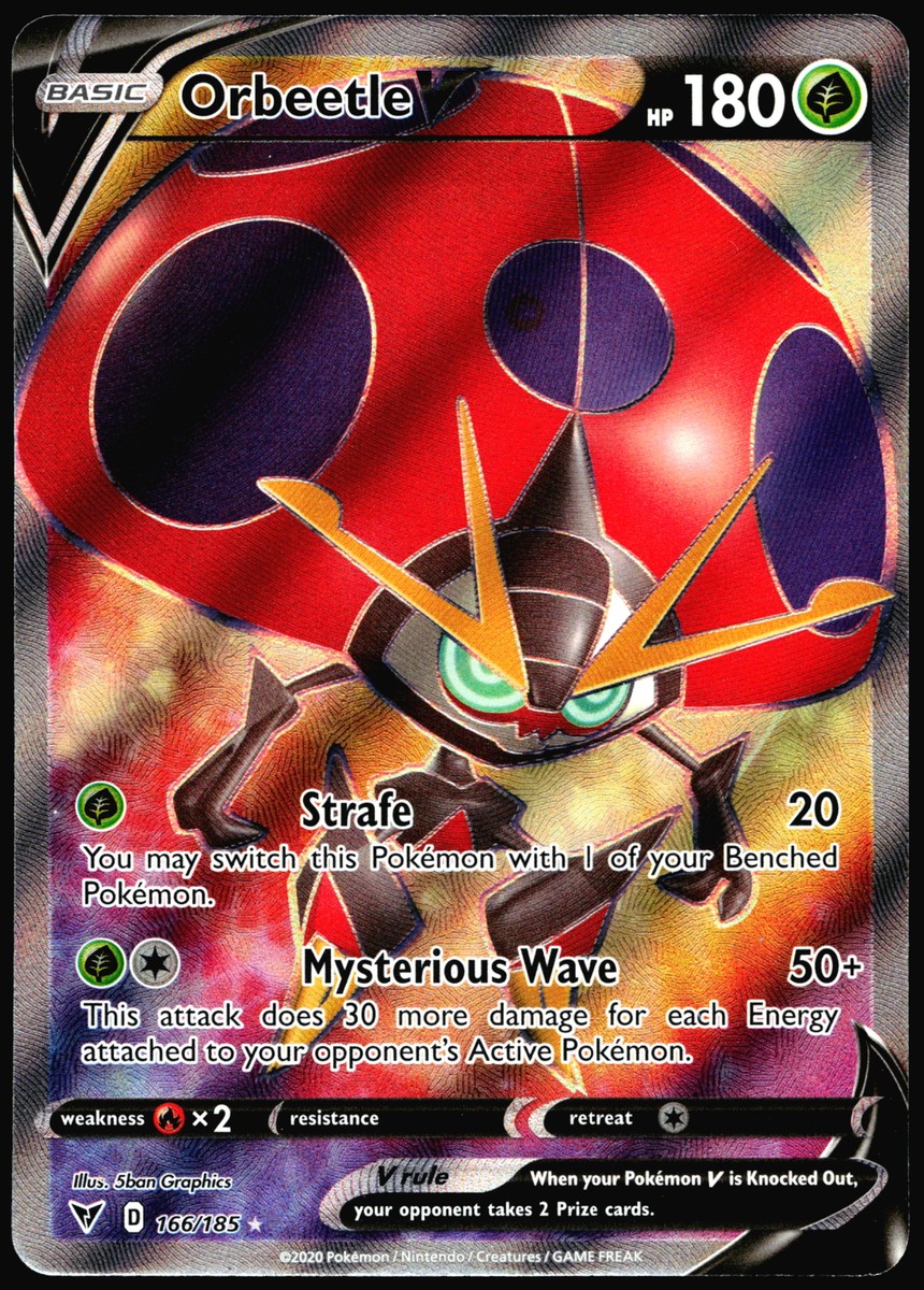 Orbeetle V Vivid Voltage 166/185 Full Art Ultra Rare Pokemon Card
