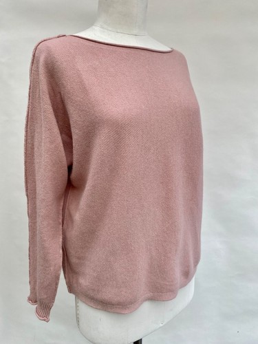 Caslon Knit Top Oversized Dusty Rose Boatneck Dolman Sleeves Inside Out Seams S - Picture 6 of 14