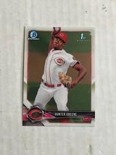 HUNTER GREENE 2018 Bowman Chrome 1ST BOWMAN BASE RC #BCP48! REDS! INVEST NOW!
