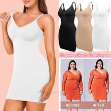 Firm Full body Shaper V-Neck Tank Slip Dress Slimming Underwear Tummy Control