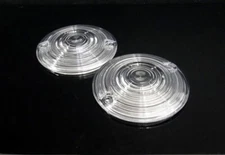 2x Turn Signal Light DRL 3 1/4" Clear Lens For Harley Glide Electra Road King FL