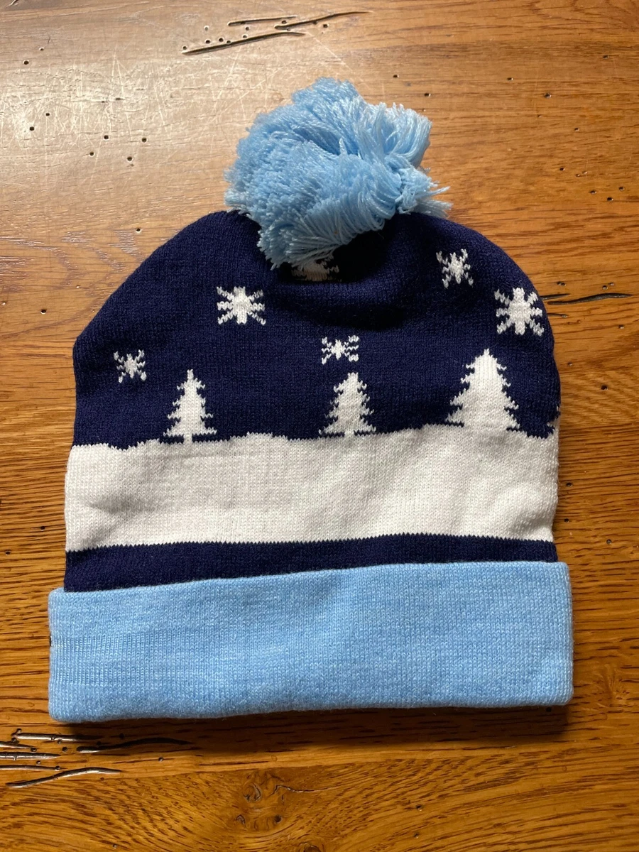 Stocking Cap Hat Knit Beanie Pom Tassel Snowman Snowflake Holiday