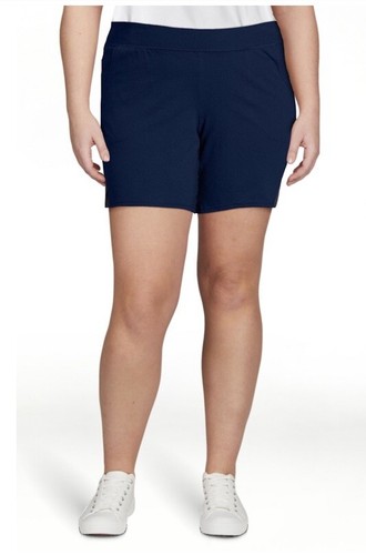 Just My Size Women’s Plus Navy Jersey Shorts Size 1X NWT