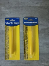 Yellow Tire Marking Crayon Repair Tyre Marker / Stick - 2 Pack