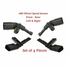 4 ABS Wheel Speed Sensor Front Rear Left & Right Fits For Audi & Volkswagen Set