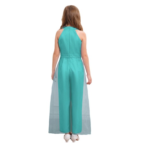 Kids Girls Rompers Evenings Jumpsuit One Piece Bodysuit Sleeveless Gown Pageant - Picture 20 of 54
