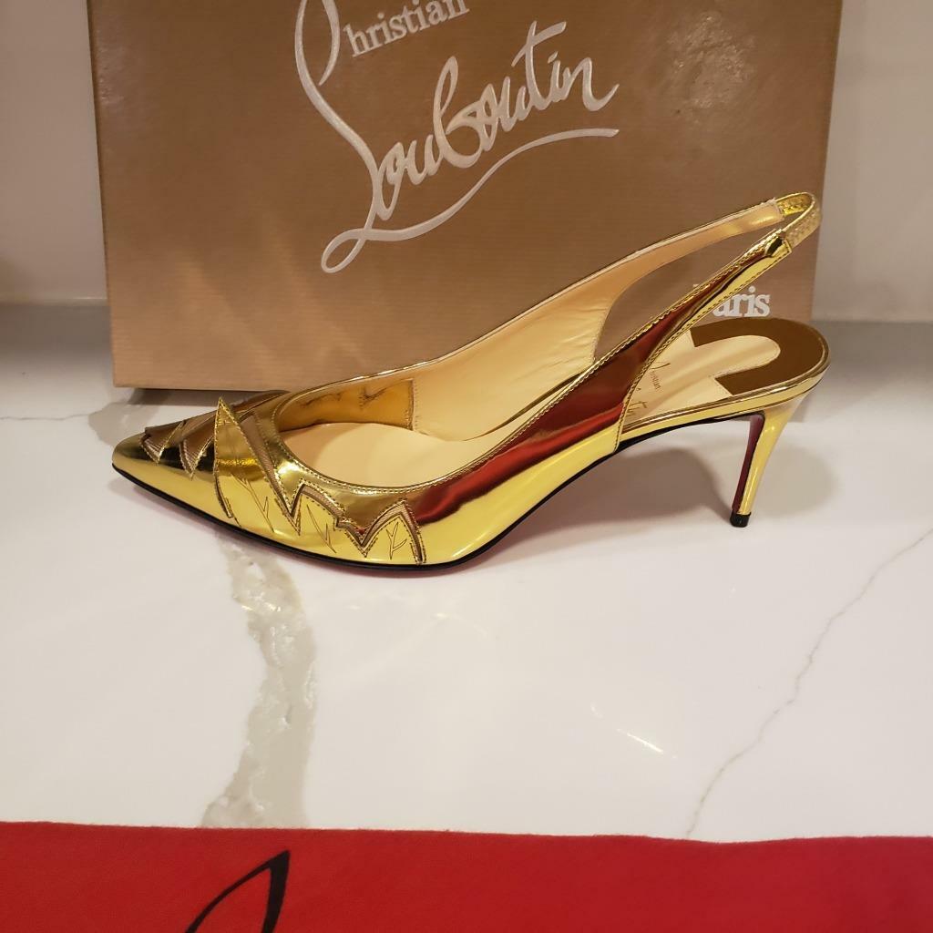 Christian Louboutin FRESCOBELLA 70 Slingback Sandals Heels Pumps