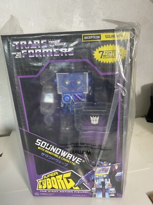 2020 NYCC Super7 Transformers Super Cyborg Soundwave Clear Variant Sealed Neu!