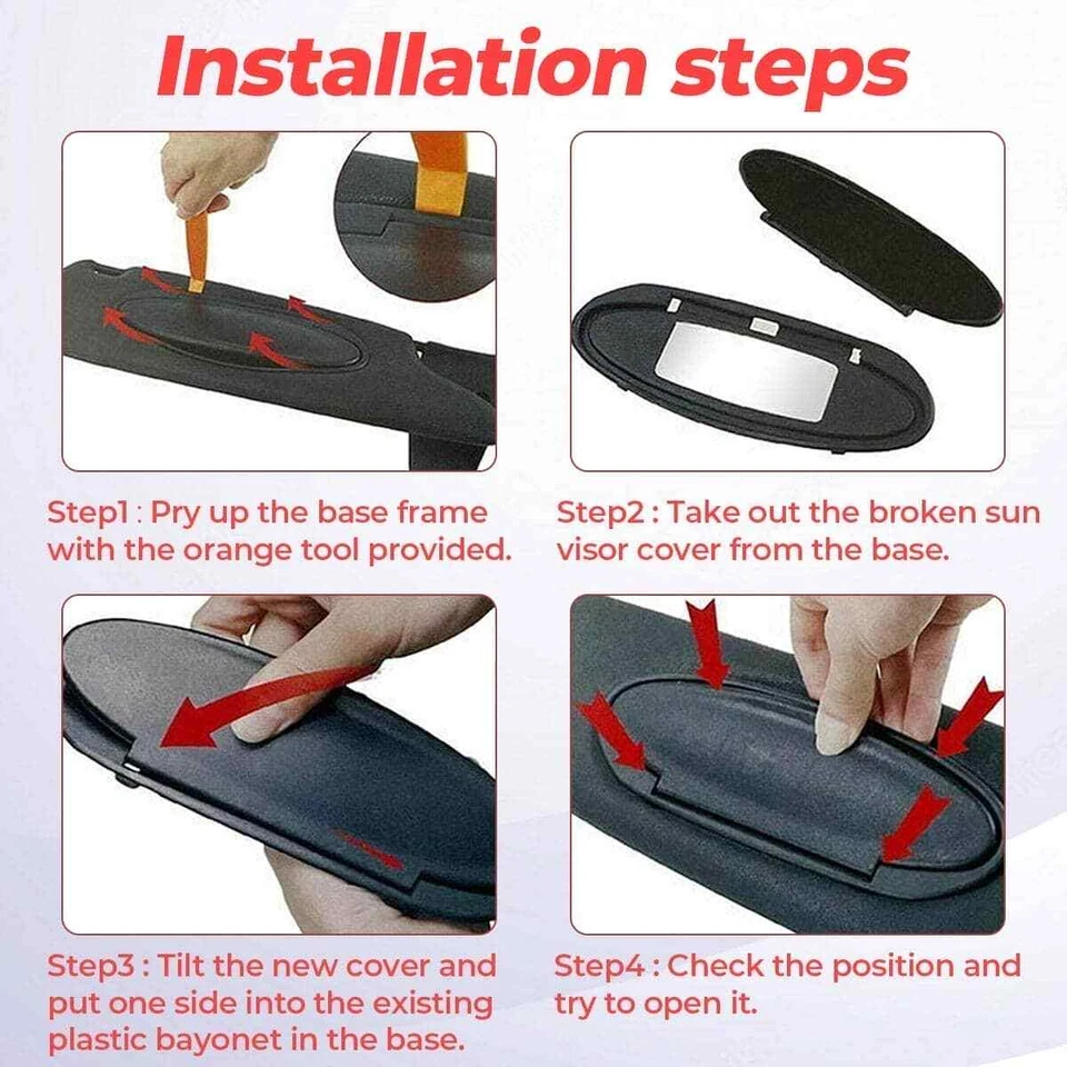 2x Sun Visor Mirror Cover For Porsche 911 996/997 for Boxster for Cayman 986/987 Foto 4 de 4