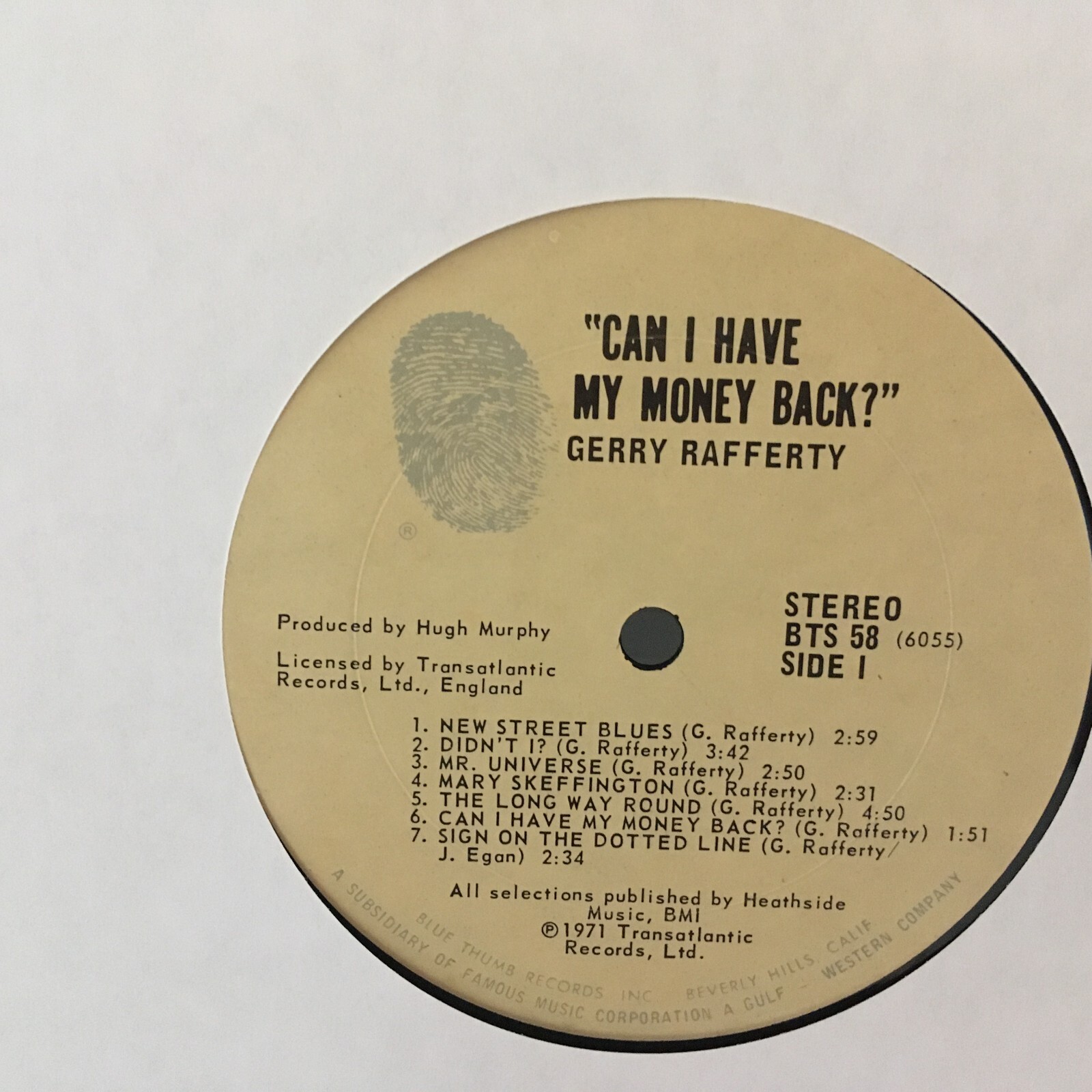 GERRY RAFFERTY LP CAN I HAVE MY MONEY BACK eBay