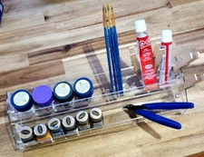 Modeler's Kit !!  2Tier Paint Rack, 2 Glue, Brushes, Nippers