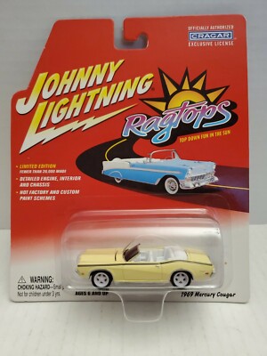 Johnny Lightning Ragtops 1969 Mercury Cougar ****WHITE LIGHTNING CHASE****