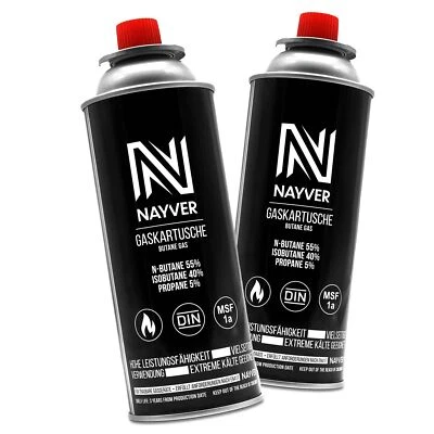 NAYVER Butan Gaskartusche Ventilkartusche für Heizung Kocher Abflammgeräte 227g MSF-1A