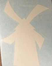 DUTCH Bros BROTHERS Coffee LARGE White VINTAGE Windmill Decal LIMITED Edition 