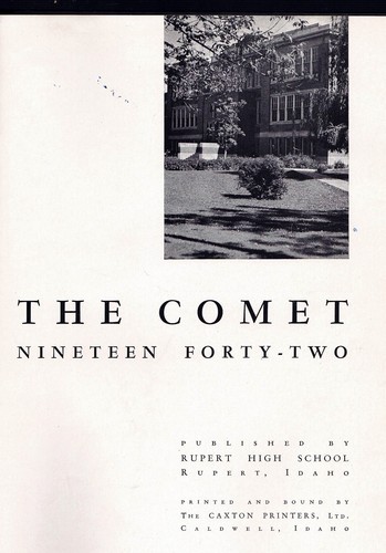 942 Rupert High School Anuario, El Cometa, Rupert, Idaho, Condado de Minidoka - Imagen 2 de 24