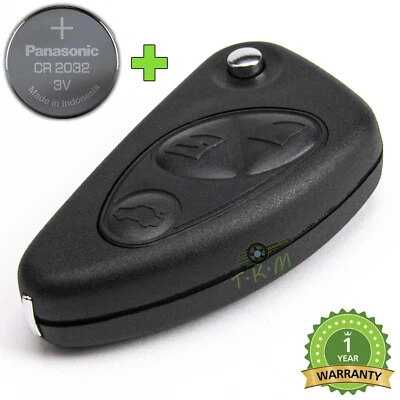 COQUE CLÉ POUR ALFA ROMEO GT 147 156 166 3 BOUTONS LAME SIP22 + CR2032