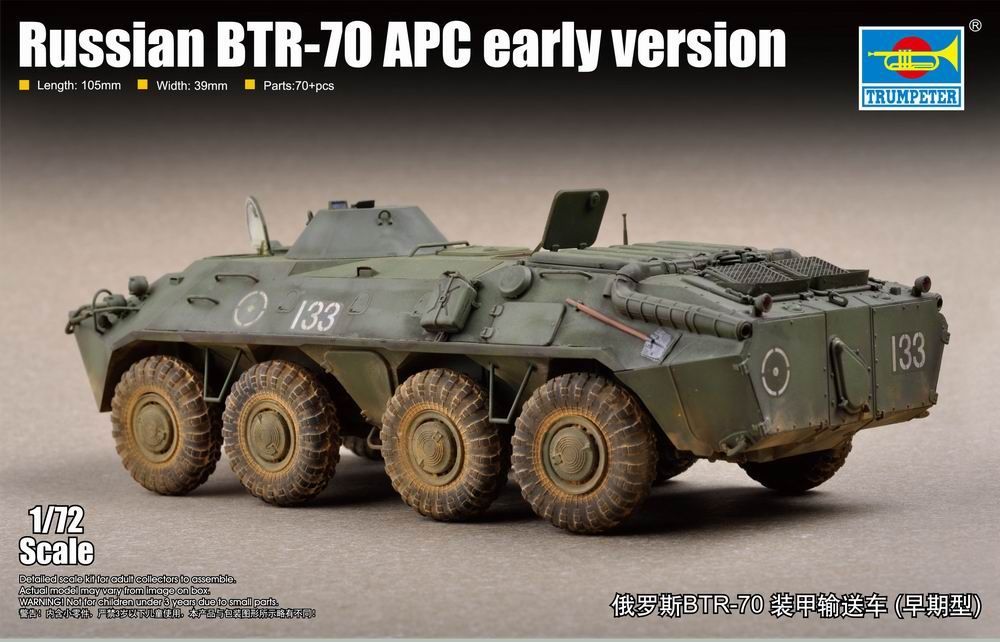 Trumpeter 07137 - 1:72 Russian BTR-70 APC Early Version - New