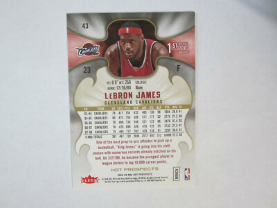 2008-09 Fleer Hot Prospects # 43 Lebron James Card (B46) Cleveland