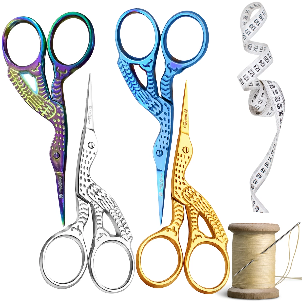 Stork Embroidery Scissors Bird Stork Cross Stitch Sewing Small Tool Scissor