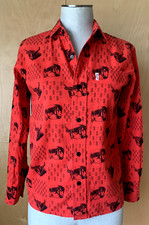 Western shirt horse steer head print Mistral Les Indiennes de Nimes vintage look