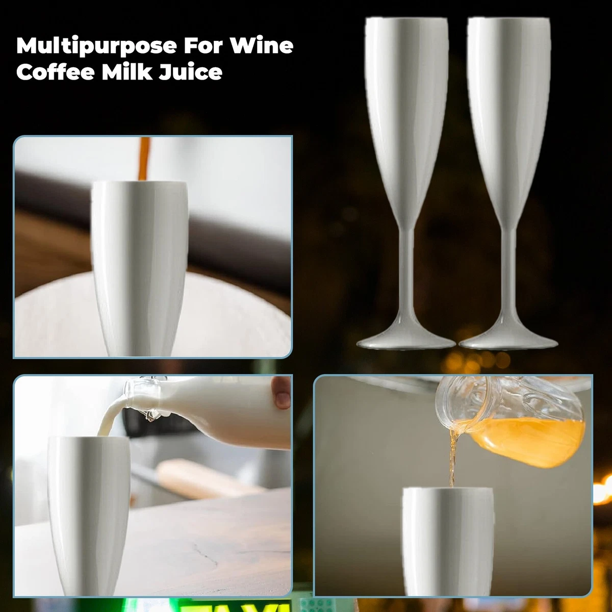 Argos plastic champagne flutes deals