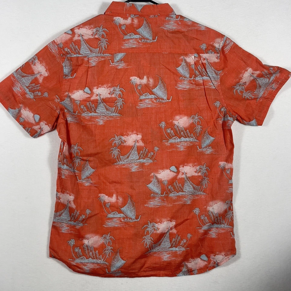 Camisa hawaiana Lost at Sea abotonada informal para hombre talla L palmeras. Foto 2 de 4