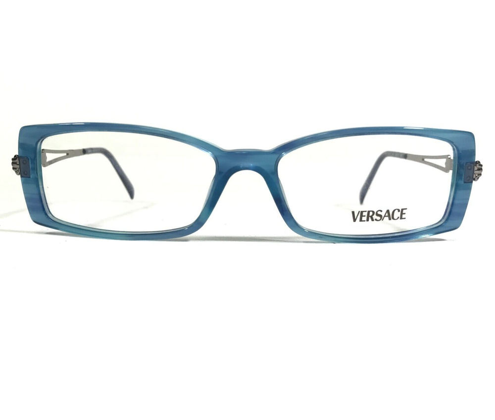 Versace MOD.3010 194 Eyeglasses Frames Clear Blue Silver Rectangular 52-15-130