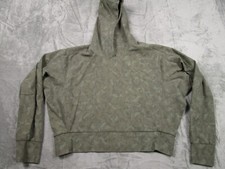 Athleta Hoodie Womens Small Green Camouflage Farallon Pullover Activewear