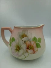 Z.S. & Co. Bavaria Lemonade Pitcher, Pink with Beautiful Flowers, Gold Trim